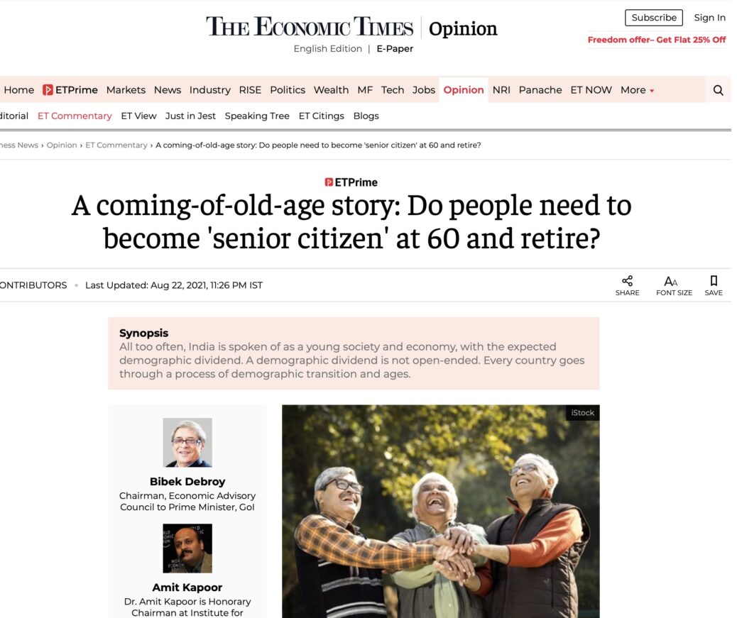 article on old age