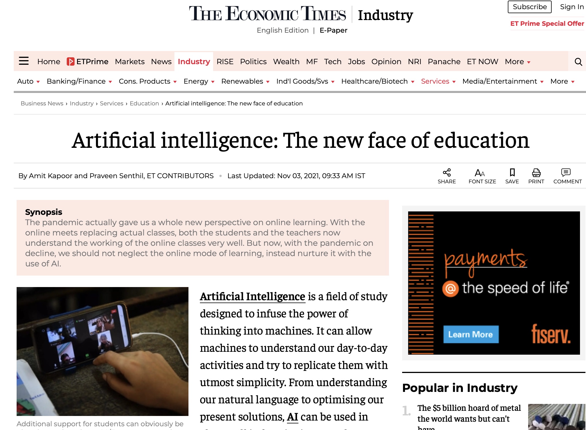 Artificial Intelligence The New Face Of Education Institute For   Artificial Intelligence The New Face Of Education 