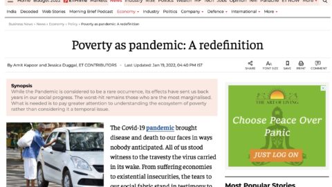 Poverty as Pandemic: A Redefinition