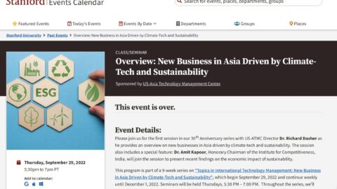 New Business in Asia Driven by Climate – Tech and Sustainability