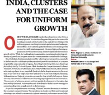 <strong>India, Clusters and the Case for Uniform Growth</strong>