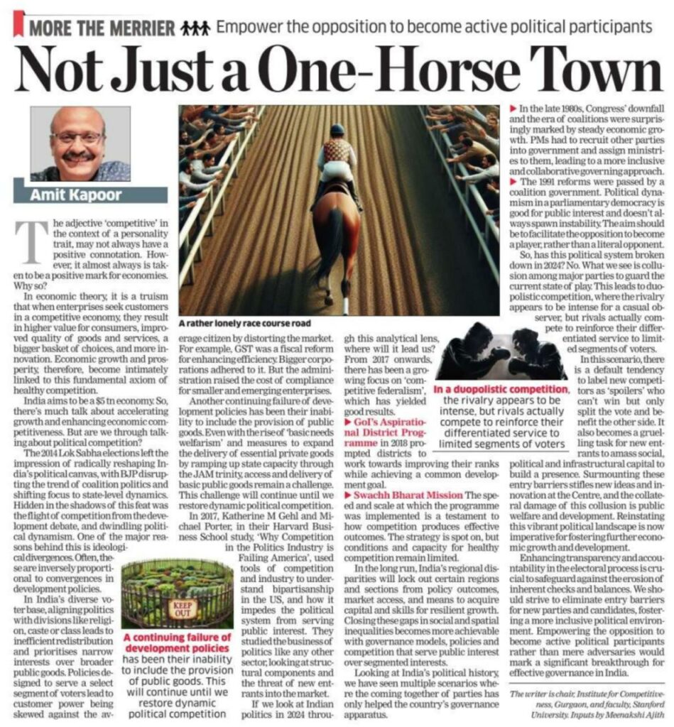 Not just a one-horse town: Empower Opposition to become active political participants