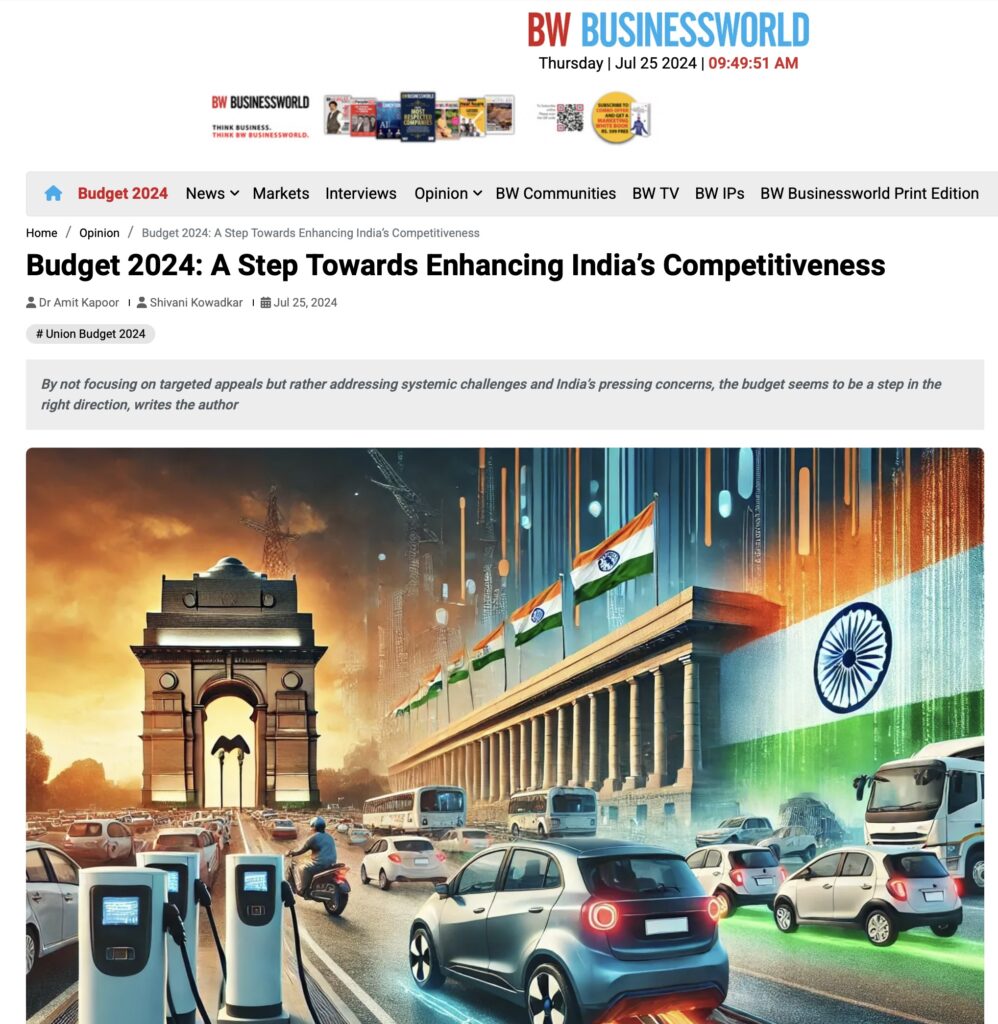 Union Budget 2024: A Step Towards Enhancing India’s Competitiveness