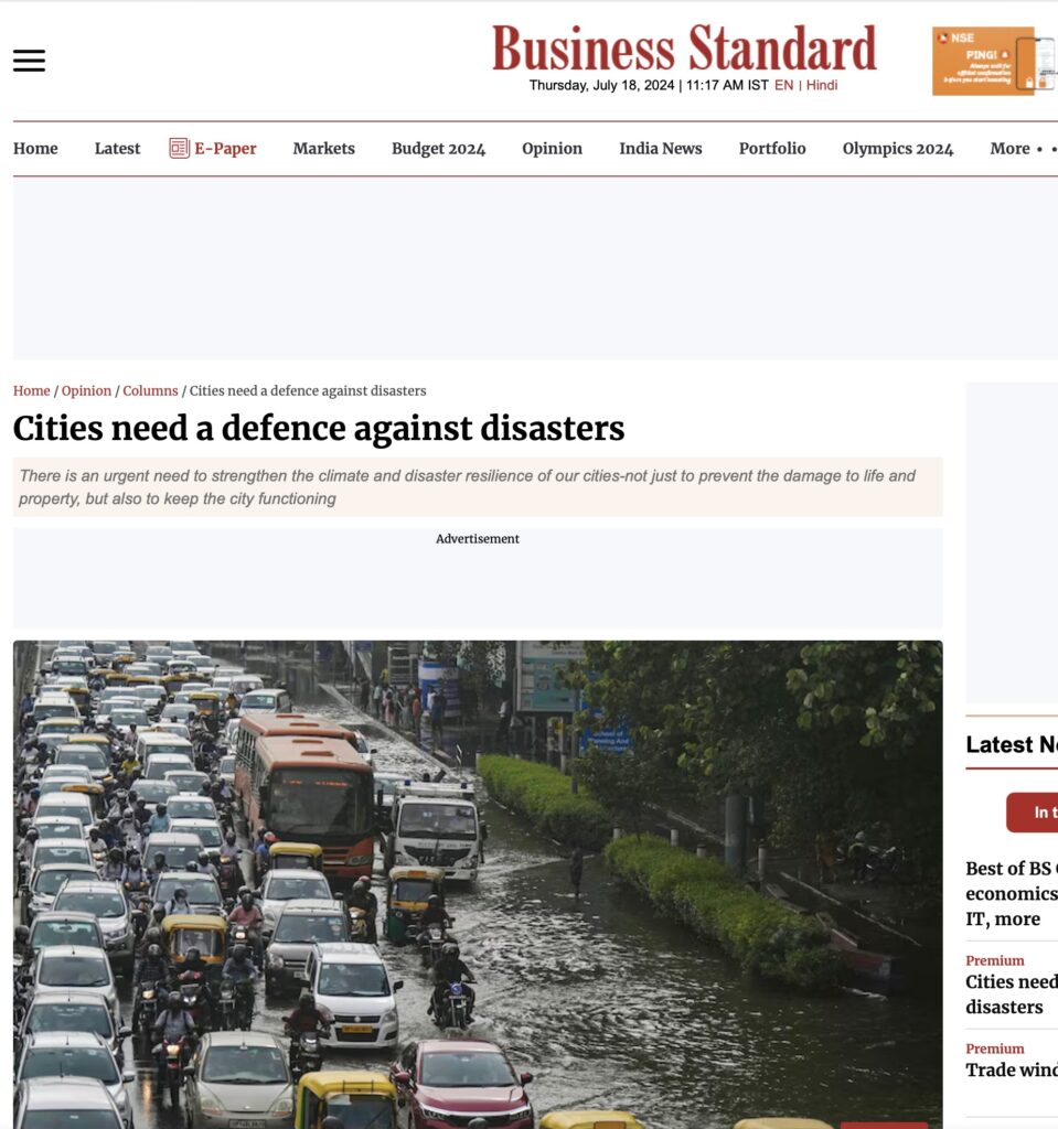 Cities need a defence against disasters