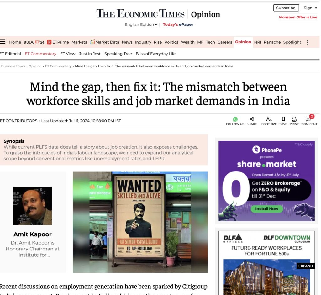 Mind the gap, then fix it: The mismatch between workforce skills and job market demands in India