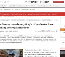 Economic Survey reveals only 8.25% of graduates have jobs matching their qualifications