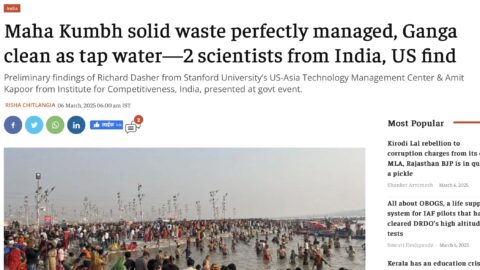 Maha Kumbh solid waste perfectly managed, Ganga clean as tap water—2 scientists from India, US find